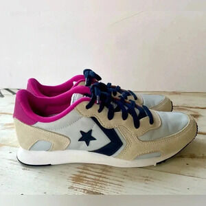 CONVERSE ALL STAR Thunderbolt Ox Trainers Suede Magenta sneakers RARE sz 6 EUC